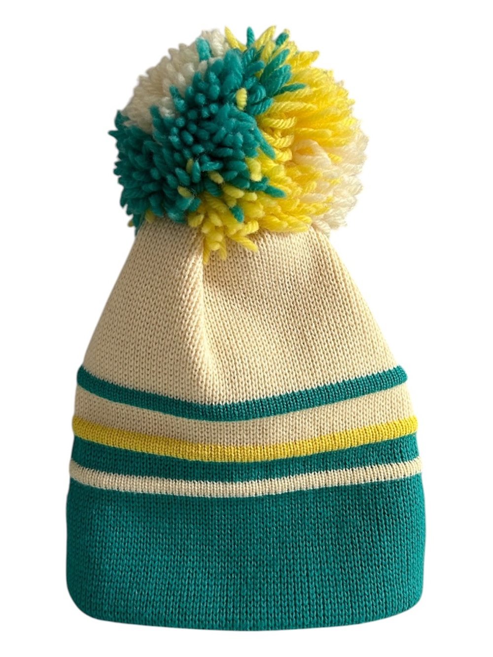 NWOT Smiley Vintage 90’s The Itchless Wool Knit Pom Pom Toque Beanie